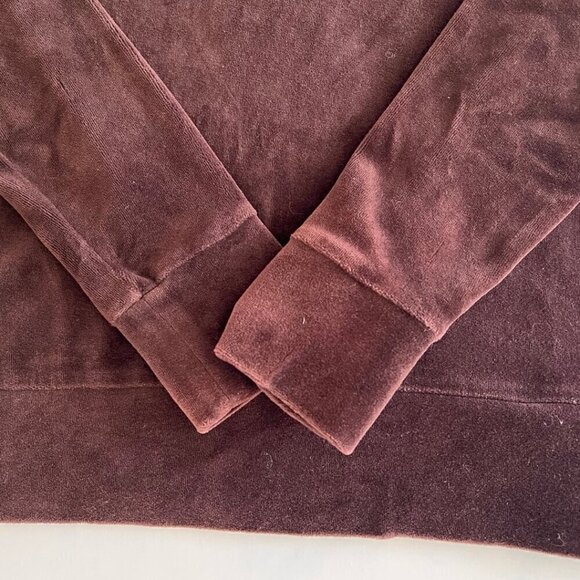 Christine Alexander Brown Full Zip Up Velour Track Jacket Women's M - Picture 6 of 8